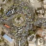 Map shows military strike locations across Iran, including the capital and the site of a major nuclear facility