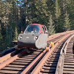 Exploring an Abandoned Railroad in a Rebuilt Electric Rail Car is Quite the Experience