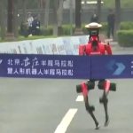Video shows humanoid robot setting record in half-marathon in Beijing