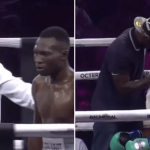 Boxing match stopped as tear gas leaves fighters gasping for air in wild scenes