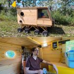 Quiet Nerd Builds an Eight Wheel Electric Tank Camper That Spins Within Its Own Footprint