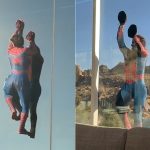 Jake Laser’s Spider-Man Gecko Climbing Suit Carried Him Forty Feet Up Glass